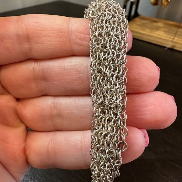 Solid Sterling silver chain mail bracelet! - Picture 4 of 9